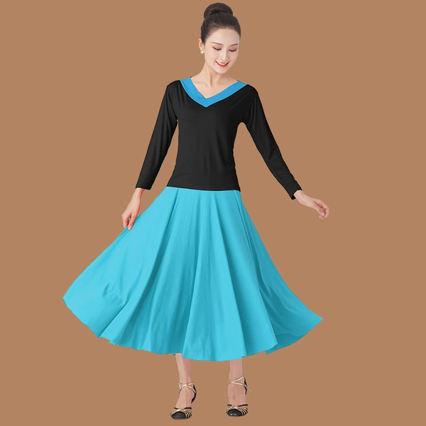 Long-sleeve, long skirt, mid-length
