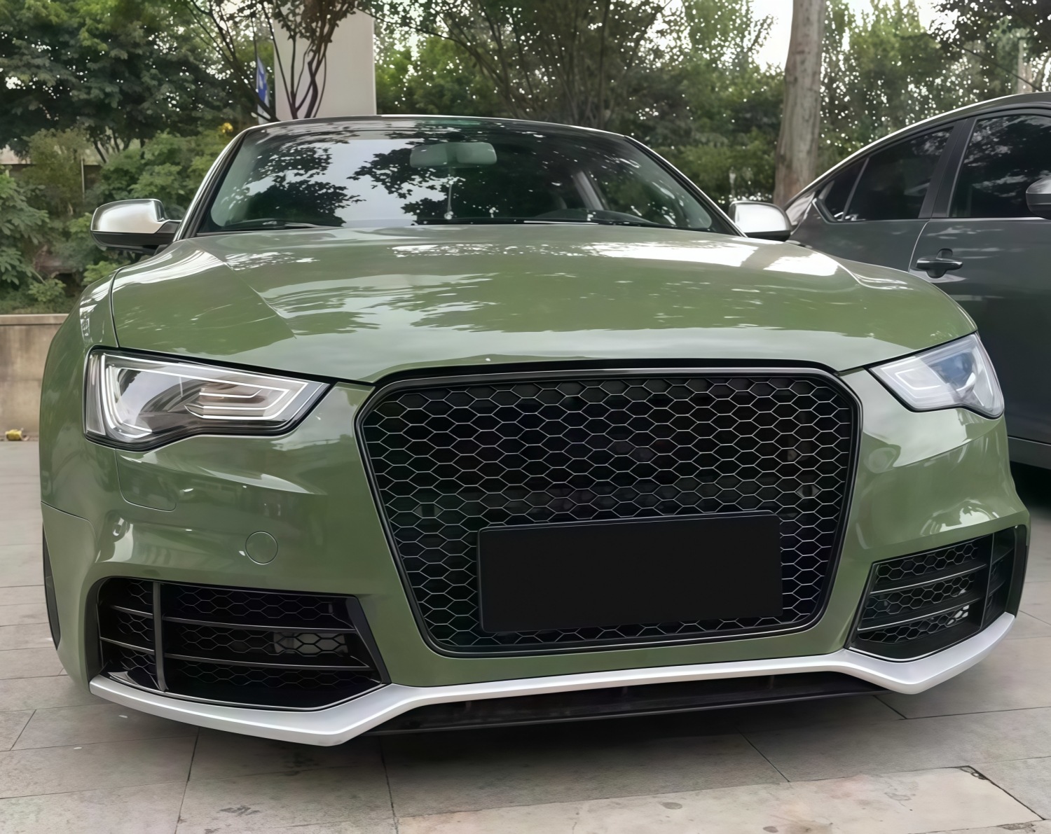 Suitable for Audi A5 Models from 2012-2016, Modification and Upgrade to Rs5 Body Kit, Including Front and Rear Bumpers with Grille