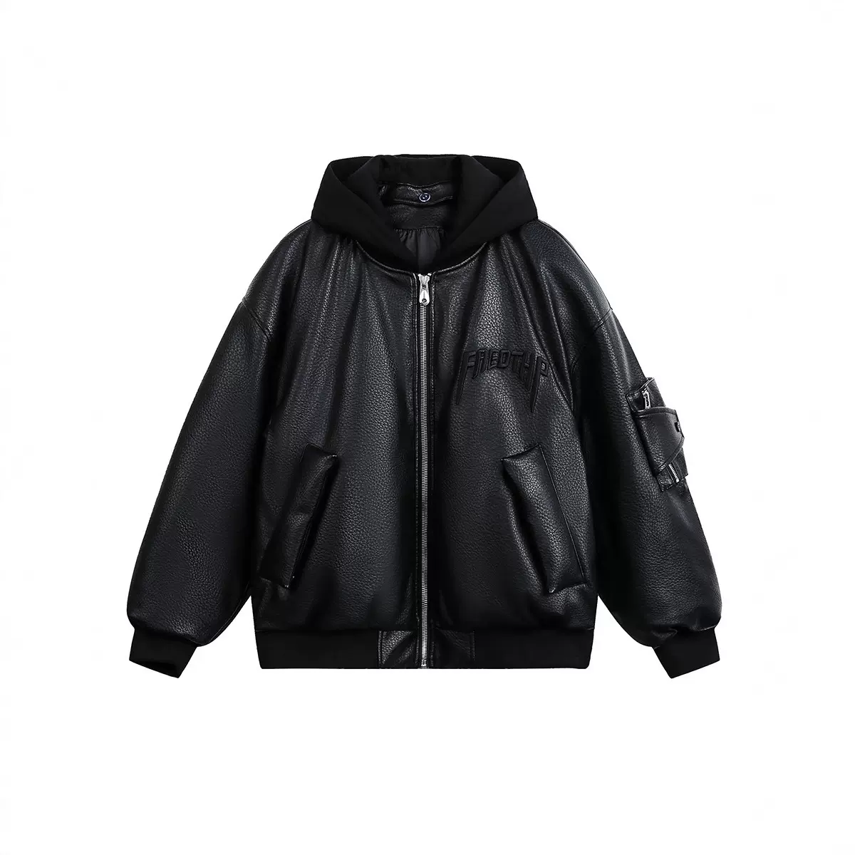 南夏乔装冬季新款加厚痞帅活帽外套白鸭绒飞行员工装皮面羽绒服男