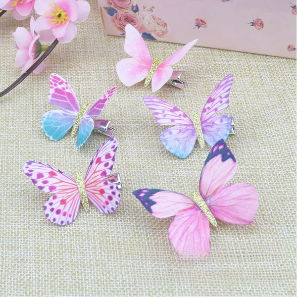 Nami Source Factory Fabric Simulation Butterfly Fairy Girl Duckbill Clip DIY Internet Celebrity Style Hairpin Accessories