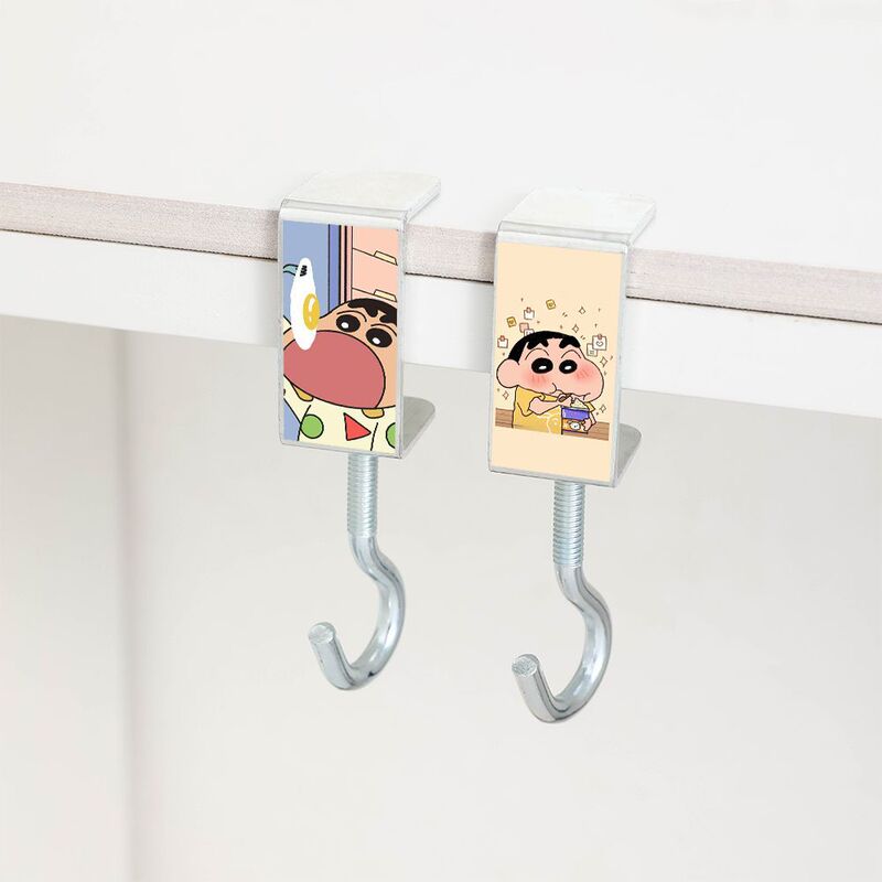 クレヨンしんちゃんフック学生デスクバッグフックアーティファクトステンレス鋼タイプパンチフリー取り外し可能なバッグフック|undefined