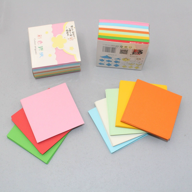 Square origami for kindergarten, handmade, 78mm