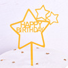 Acrylic Birthday Cake Account Baking Decoration Plug -in Plug -in Card Slash Mirror Mirror Acrylic Account 10