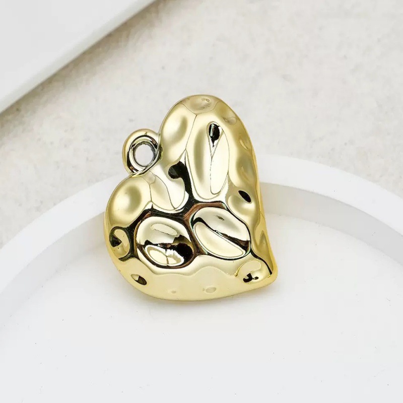 Chapado en oro y plata para proteger el color de la superficie brillante de acrílico melocotón amado colgante en forma de corazón pulsera manual collar de clavícula juguete DIY image 41