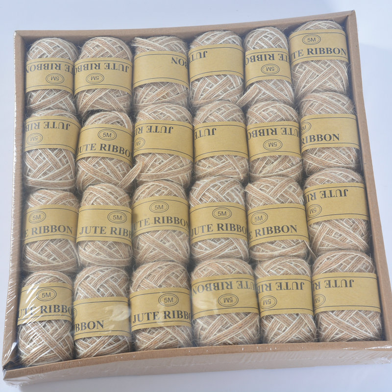 盒装编织麻绳纸绳 创意diiy编织绳吊牌绳 彩色编织粗细黄麻绳