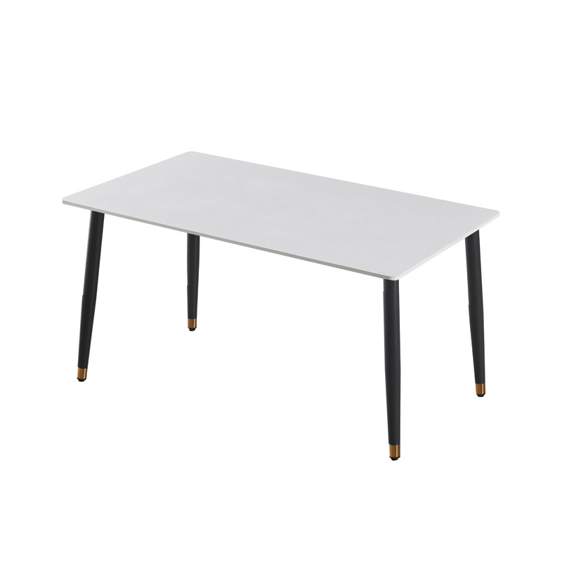 Piernas doradas-borde recto blanco puro mate