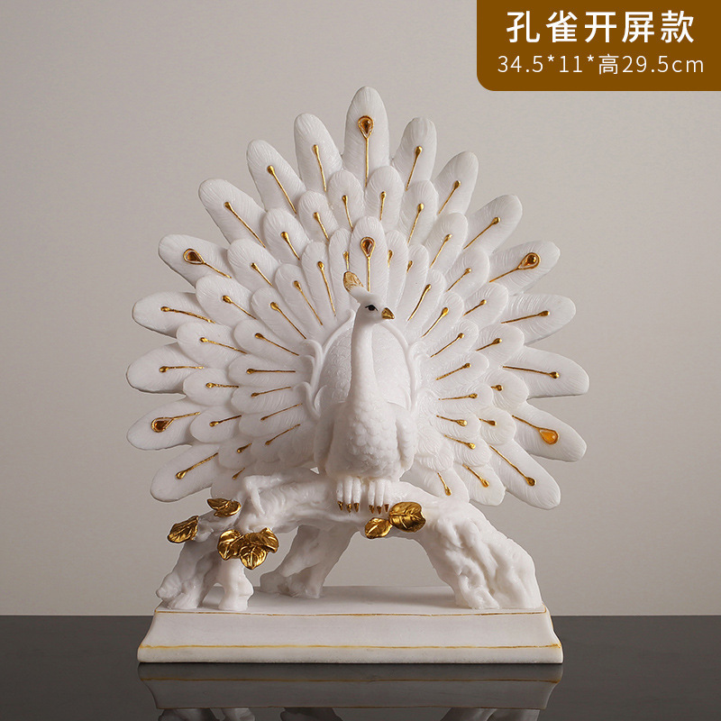 リビングルームの置物は軽くて豪華で高級な雰囲気のお酒棚の装飾品です。