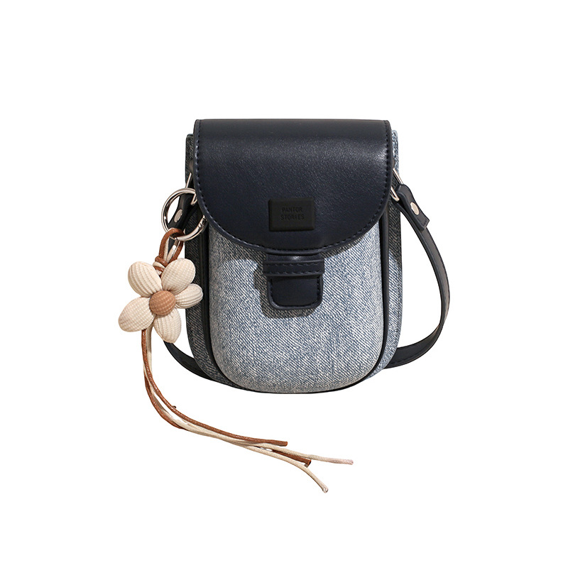 Bolso de mujer de verano popular portátil herradura de caballo bolso de teléfono móvil de textura alta moda color contraste bolso de hombro