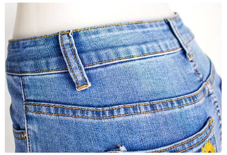 Vêtements pour femmes broderie 3D tridimensionnelle jeans pour femmes pantalons une pièce livraison directe_voghion.com