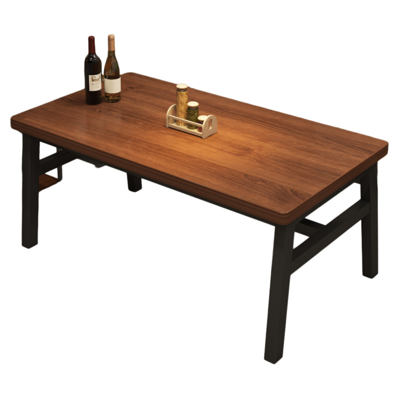 Mesa de comedor doméstica pequeña mesa de comedor simple rectangular barbecue restaurante de comida rápida restaurante de comedor comercial combinación de mesa y silla