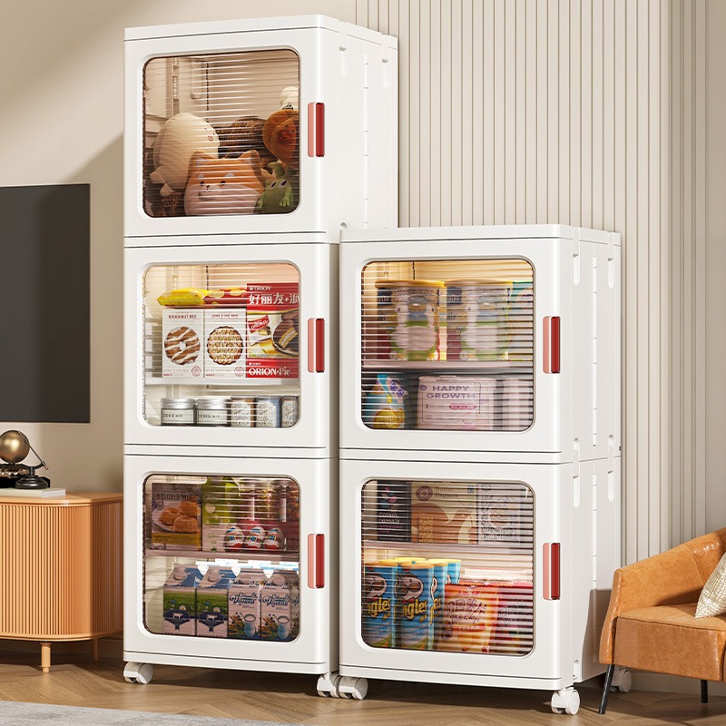 FUENTE Fábrica | Snack almacenamiento rack hogar sala de estar juguete plegable gabinete de almacenamiento de cocina estante de almacenamiento