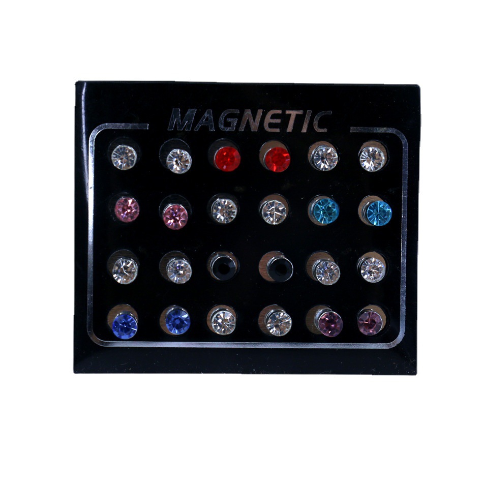 12 pairs of fashionable and simple 5mm s...