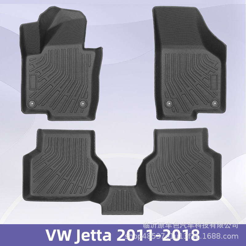 Para VW Jetta 2011 - 2018 3D todo el tiempo TPE almohadilla para los pies almohadilla del maletero