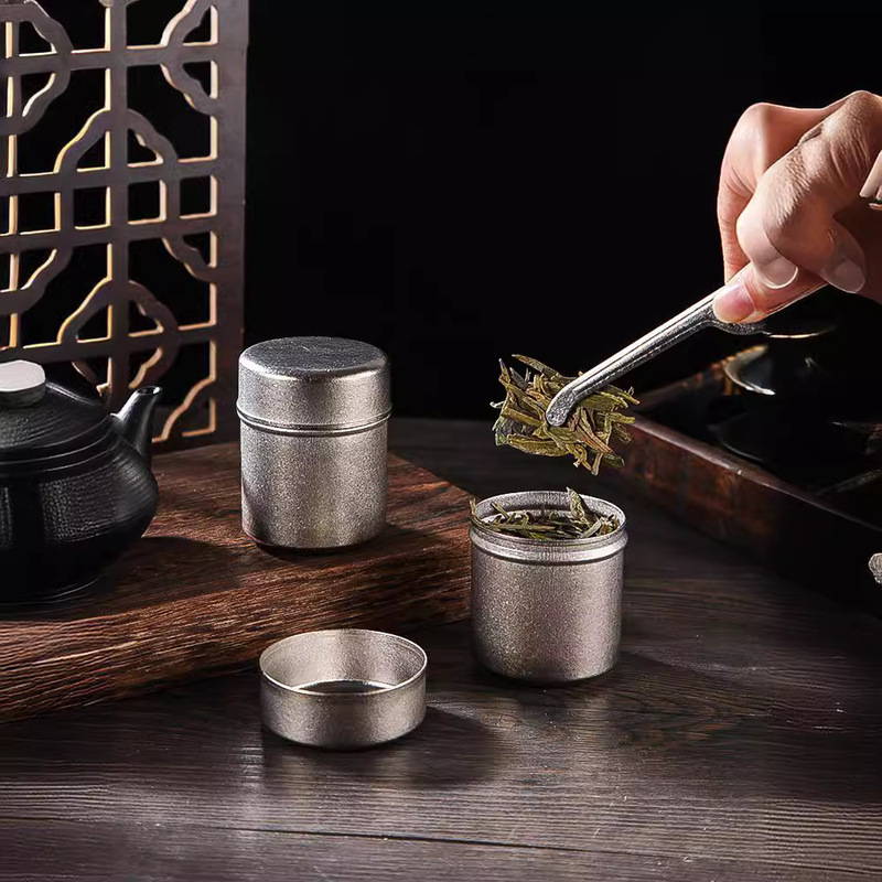 纯钛茶叶罐旅行户外随身茶盒车载茶叶茶仓便携密封罐子储茶保鲜罐|undefined