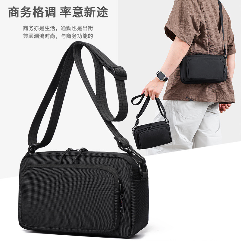 Cross-Border New Style Casual Travel Crossbody Bag Men's Commuter Mobile Phone Backpack Men's Bag Trendy Simple Shoulder Bag Wholesale