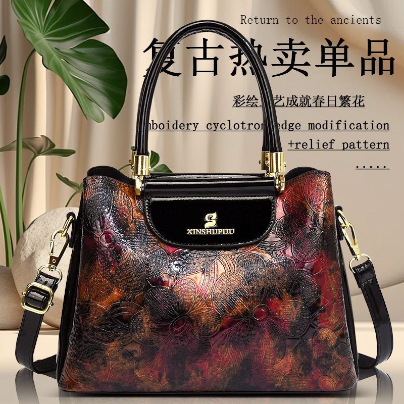 Bolso de hombro de mujer Europa y América retro bolso de tendencia nicho diseño universal temperamento de alta sensación bolso de mochila