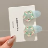 3# pair of flowers-light blue