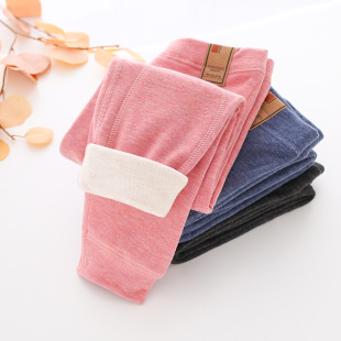 Children's school uniform artifact silk warm pants boys and girls baby autumn and winter leggings