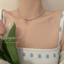 珍珠项链女轻奢小众设计高级感气质颈链锁骨链时尚网红配饰品批发