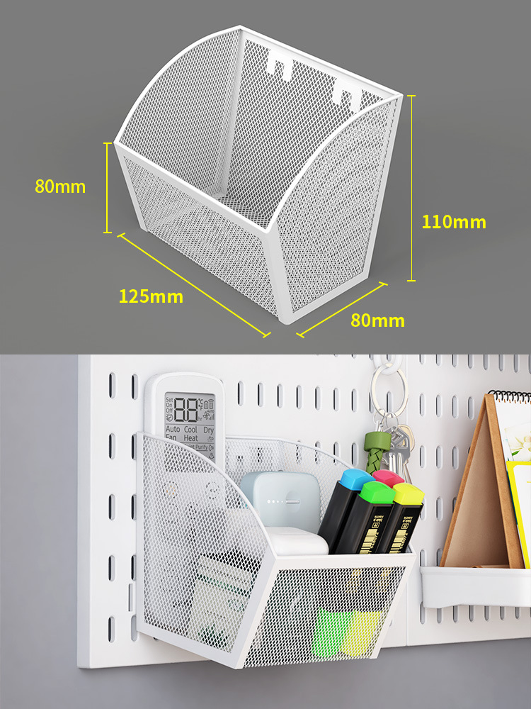 thumbnail image 1 of Estante de almacenamiento de tablero con agujeros sin perforaciones para el hogar, estante para dormitorio, tablero con agujeros para cocina, accesorios para tablero con agujeros, 1 of 5