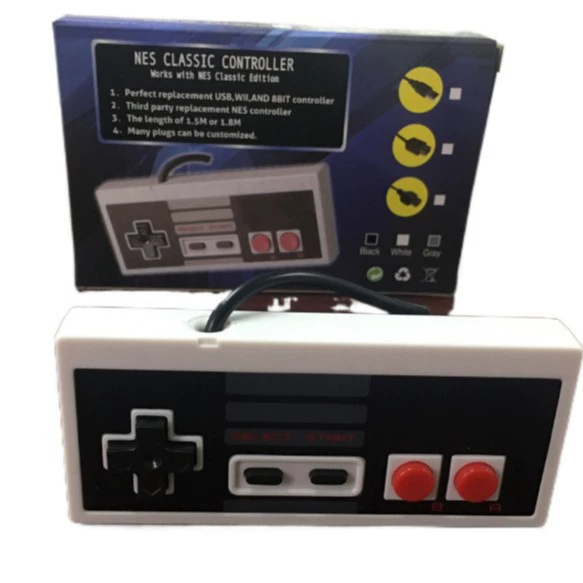 Классическая версия контроллера игры Nes Красная и белая проводная игровая приставка контроллер WII компьютер ПК контроллер оптом