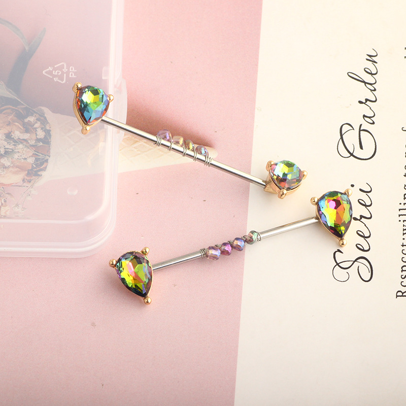 316L Titanium Steel Exaggerated Lady Ear Bone Nail Punk Wind Retro Long Earring detail image 12