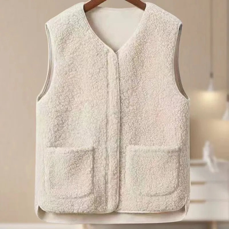 High-Quality down Cotton Vest for Women, Autumn and Winter Korean Style, Warm Stand-Up Collar, Sleeveless, Fashionable Outerwear Vest