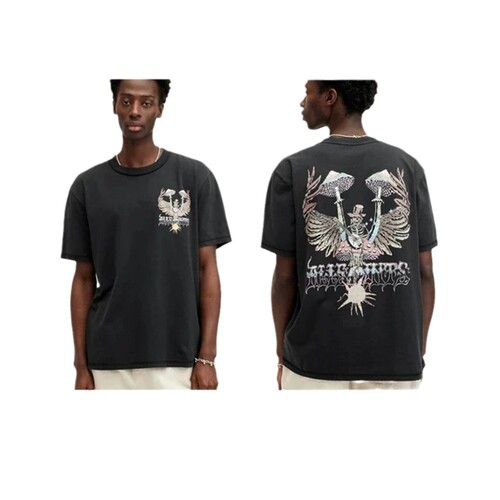 European and American niche trend T-shirt Men's loose classic letter pattern printed short-sleeved Women's Halloween T-shirt