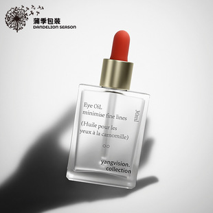 30ml Classy Customized Essence Square Bottle Essential Oil Glass Bottle Skin Care Product Dropper Bottle