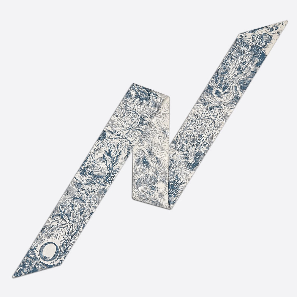 20g Weight Silk Scarf Classification Daily Occasion Silk Material Letter Pattern All Seasons Season Women'S Gender Printing Design Fashion Style Women's Fashion Letter Silk Printing Silk Scarves 19