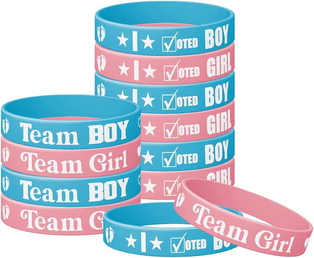 El fabricante hizo la pulsera del silicón que imprime el género masculino y femenino revela la correa de muñeca blanca roja y azul de la mariposa de las huellas de la impresión