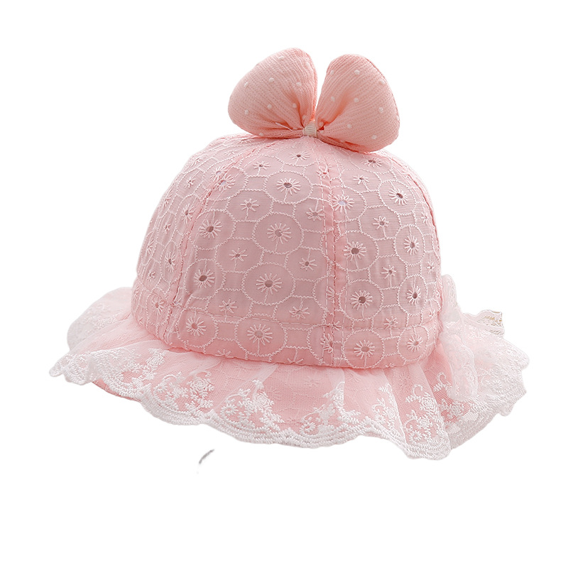 Sombrero de bebé 2024 primavera delgada niñas arco princesa sombrero pescador bebé fresco sombrero solar