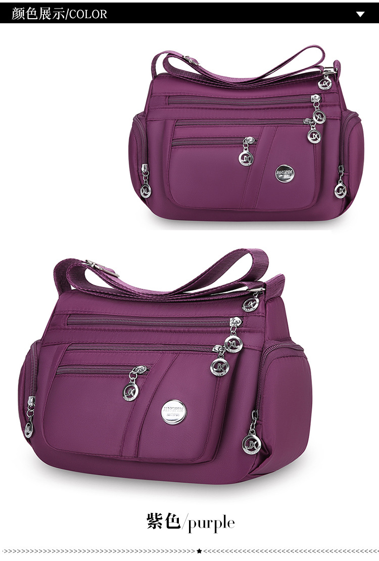 A new popular women's crossbody bag with multiple layers made of Oxford fabric, fashionable, casual and trendy. It's a single-shoulder bag for middle-aged and elderly mothers undefined