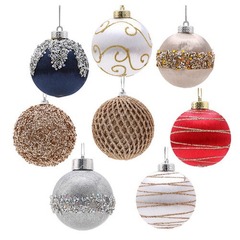 クリスマスボール泡ボール8センチ9pcsクリスマスツリー装飾品シルクボールクリスマスツリーペンダント飾りカラーボール