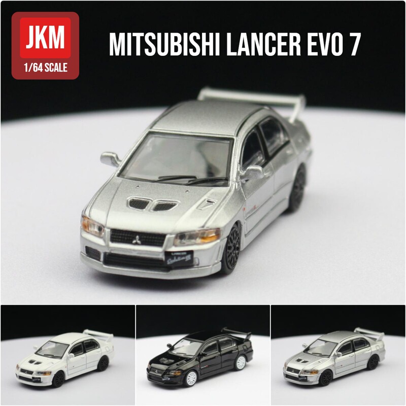 JKM alloy car model 1:64 Mitsubishi EVO seven-generation JDM sports car car static miniature model sliding ornaments