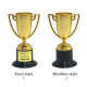 Cross-border Gold Label Awards Trophy Kidsren's Plastic Small Trophy Mini Kindergarten Competition Reward Toys Wholesale