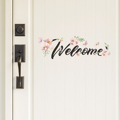 FX-A320 Warm Welcome English Slogan Decal for Bedroom Living Room Door Decor Wall Sticker Self-Adhesive Wholesale