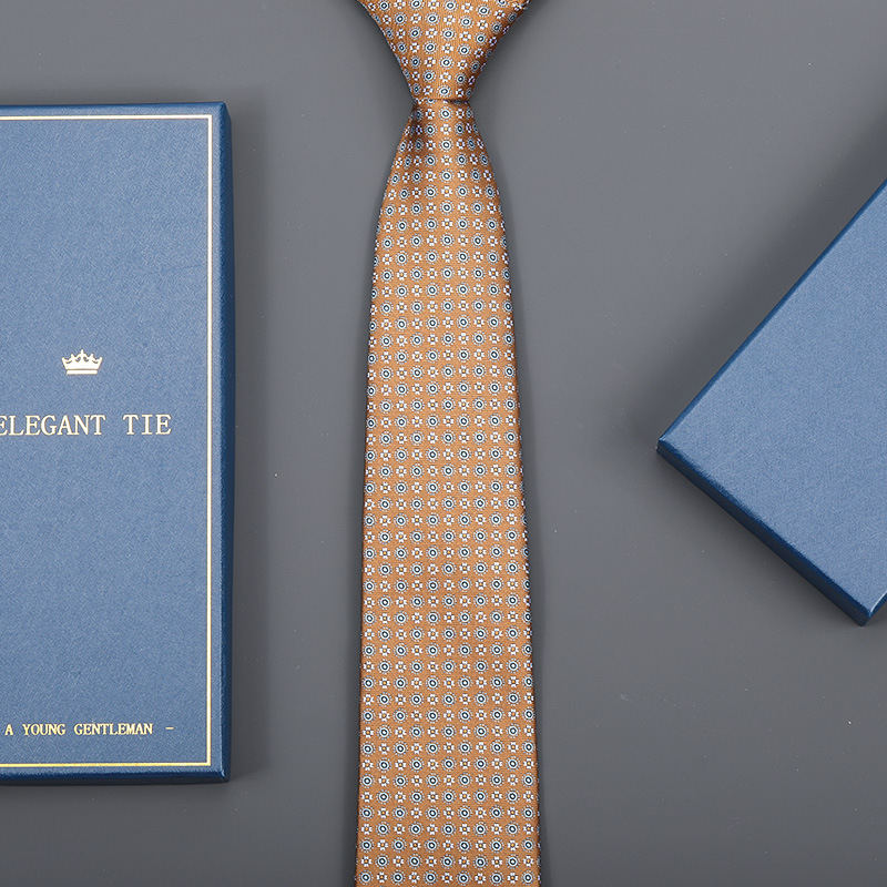 8cm 카키 플라워 지퍼 [롱 선물박스]