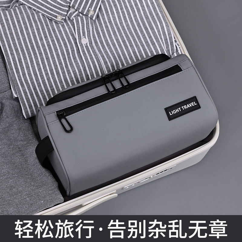 Gran capacidad alta película impermeable de la piel para hombres bolsa de lavado viaje de negocios portátil bolsa de maquillaje portátil un lote