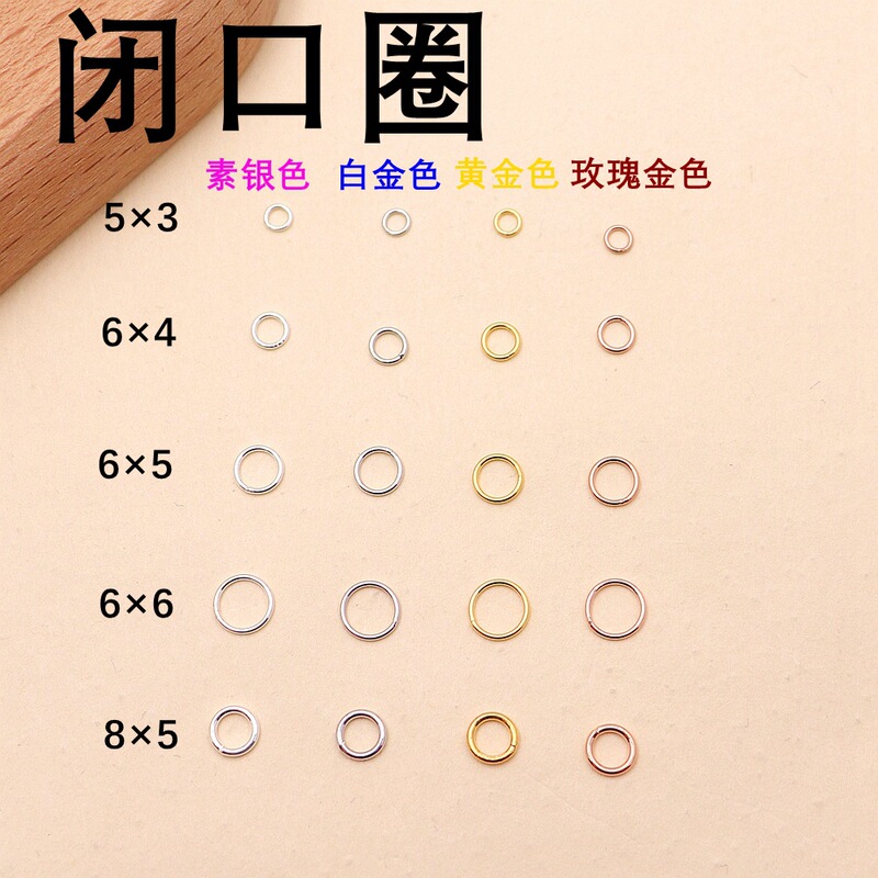S925 Sterling Silver Closed Ring Smooth Silver Closed Ring Single Ring DIY Handmade Beaded Rope Jewelry Silver Ring Accessories S925 Sterling Silver Closed Ring Smooth Silver Closed Ring Single Ring DIY Handmade Beaded Rope Jewelry Silver Ring Accessories