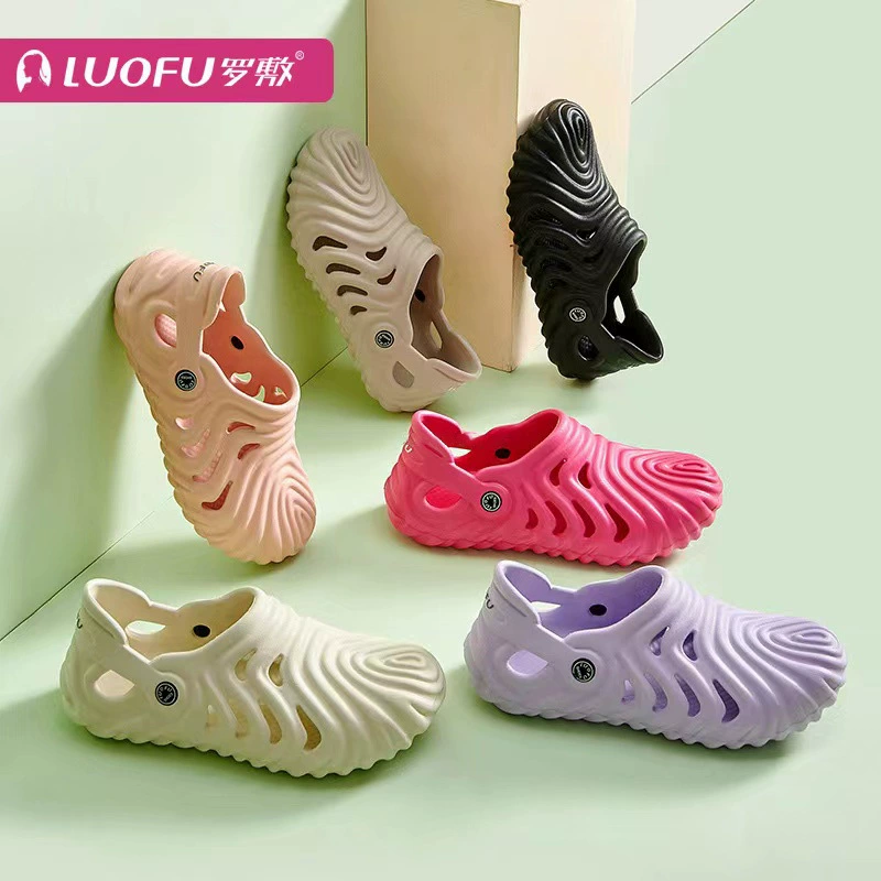 Luofu новая обувь с дырками, Женская нескользящая обувь для рыбалки с отпечатками пальцев, пляжные сандалии с закрытым носком, дышащие EVA