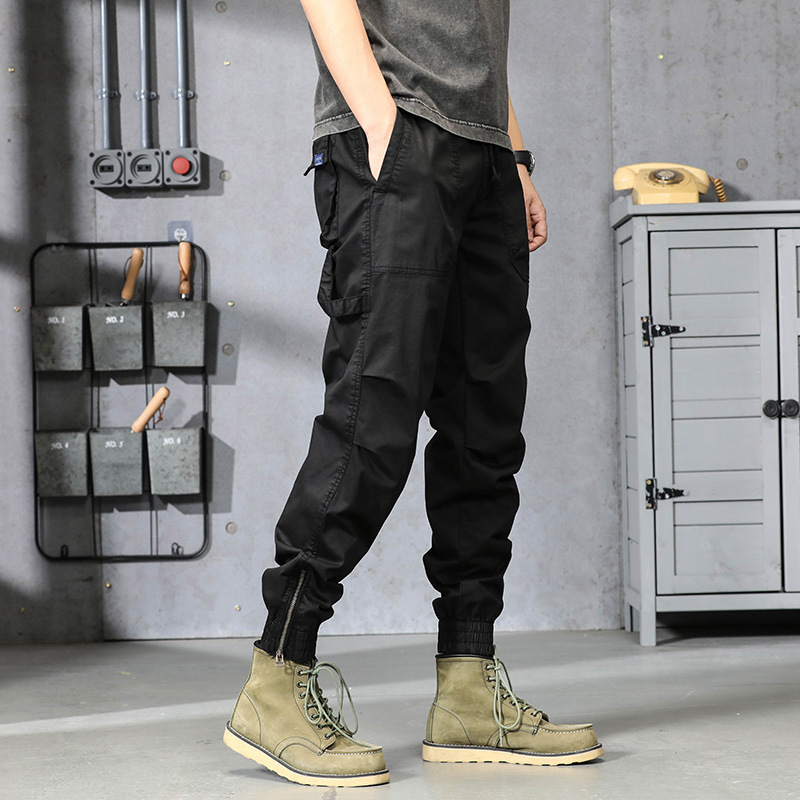 Daifa primavera y verano Pantalones delgados sueltos hasta el tobillo pantalones tácticos transfronterizos multi-bolsas para hombres bolsa de parche pantalones hasta el tobillo