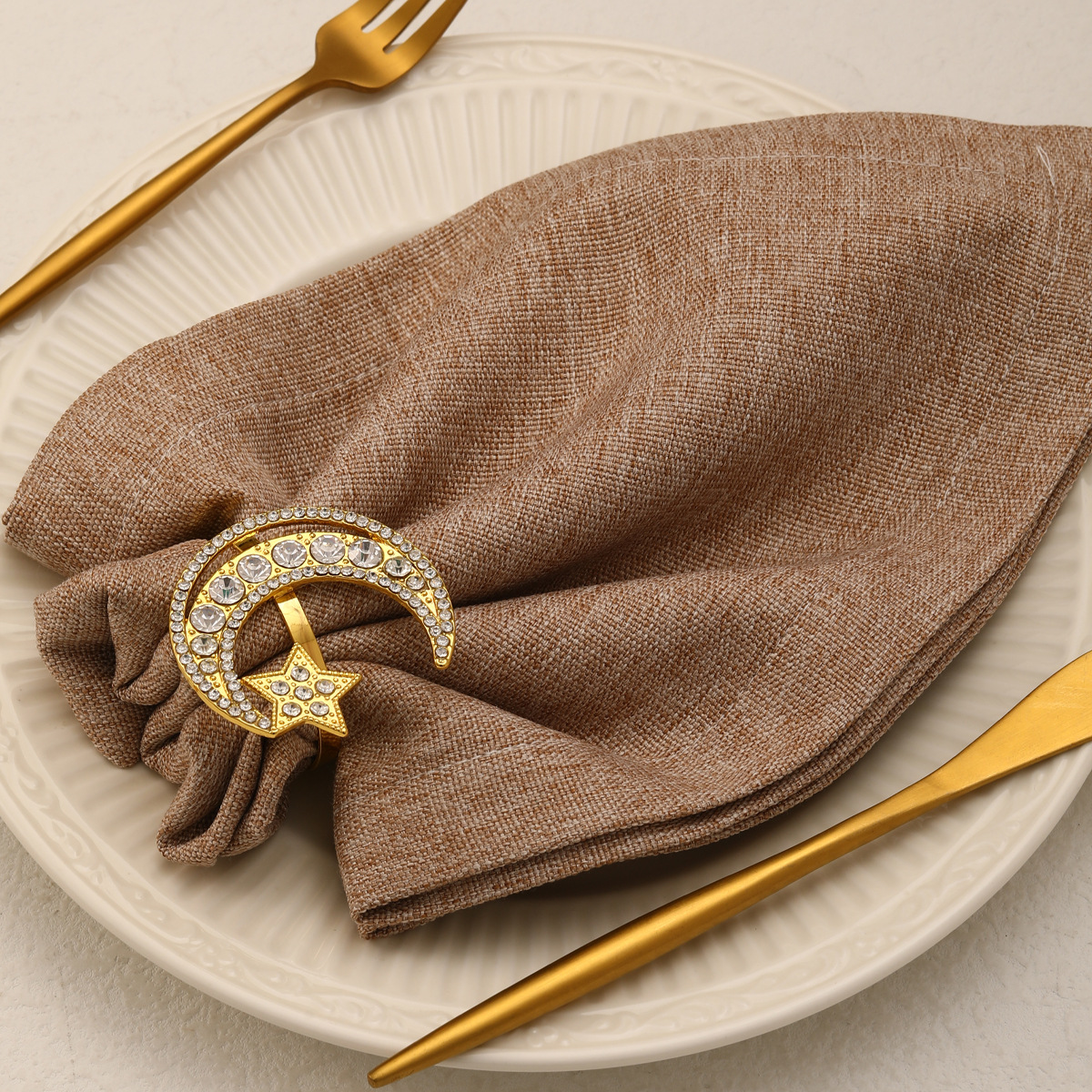 25g Weight napkin rings Kitchen and drinking utensils 1 Piece Quantity Daily Occasion Alloy Material Star, Moon Pattern Casual Style Casual Star Moon Alloy Napkin Rings 1 Piece 5