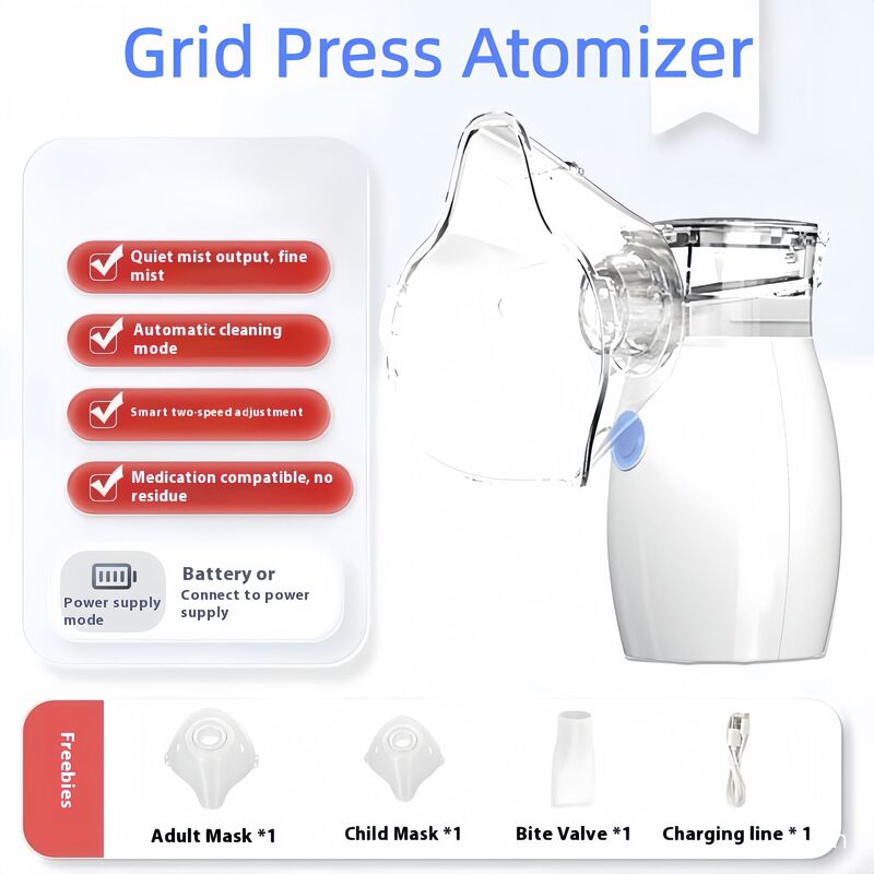 Cross-Border Silent Mesh Handheld Nebulizer Bilateral Nebulizer Portable Children's Home Nebulizer