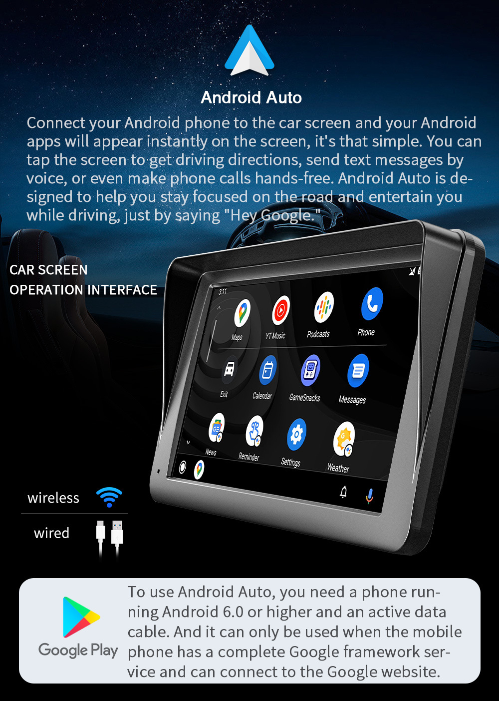 Cross-Border 7inch Portable In-Car Screen Bluetooth Mp5 Player High-Definition Large Screen Wireless Carplay Car Navigation
