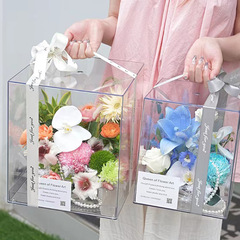 Holiday Acrylic Plastic Flower Box Fresh Flower Box High-End Romantic Gift Box Gift for Girlfriend Flower Shop Wholesale