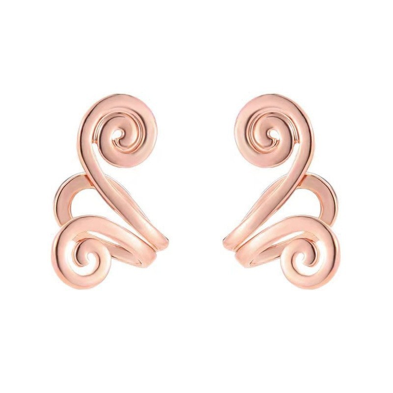 Japonés y coreano personalidad simple moda apretado aro Sun Wukong oreja clip Corea del Sur flor forma earless ear studs precio único