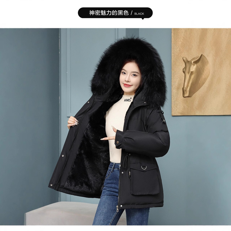 Parker Cotton Outwear Off-Season 2023 New down Cotton Outwear Women's Mid-Length Korean Style Loose Large Size Cotton Jacket Trendy Parker Cotton Outwear Off-Season 2023 New down Cotton Outwear Women's Mid-Length Korean Style Loose Large Size Cotton Jacket Trendy
