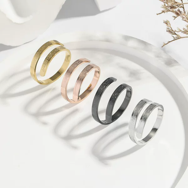 Factory Direct Sales of Stainless Steel Jewelry, Fashionable and High-End Design, Titanium Steel Cross Opening Adjustable Unisex Ring