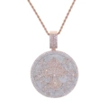 Rose Gold Two-Tone Pendant with 60CM Rope Chain